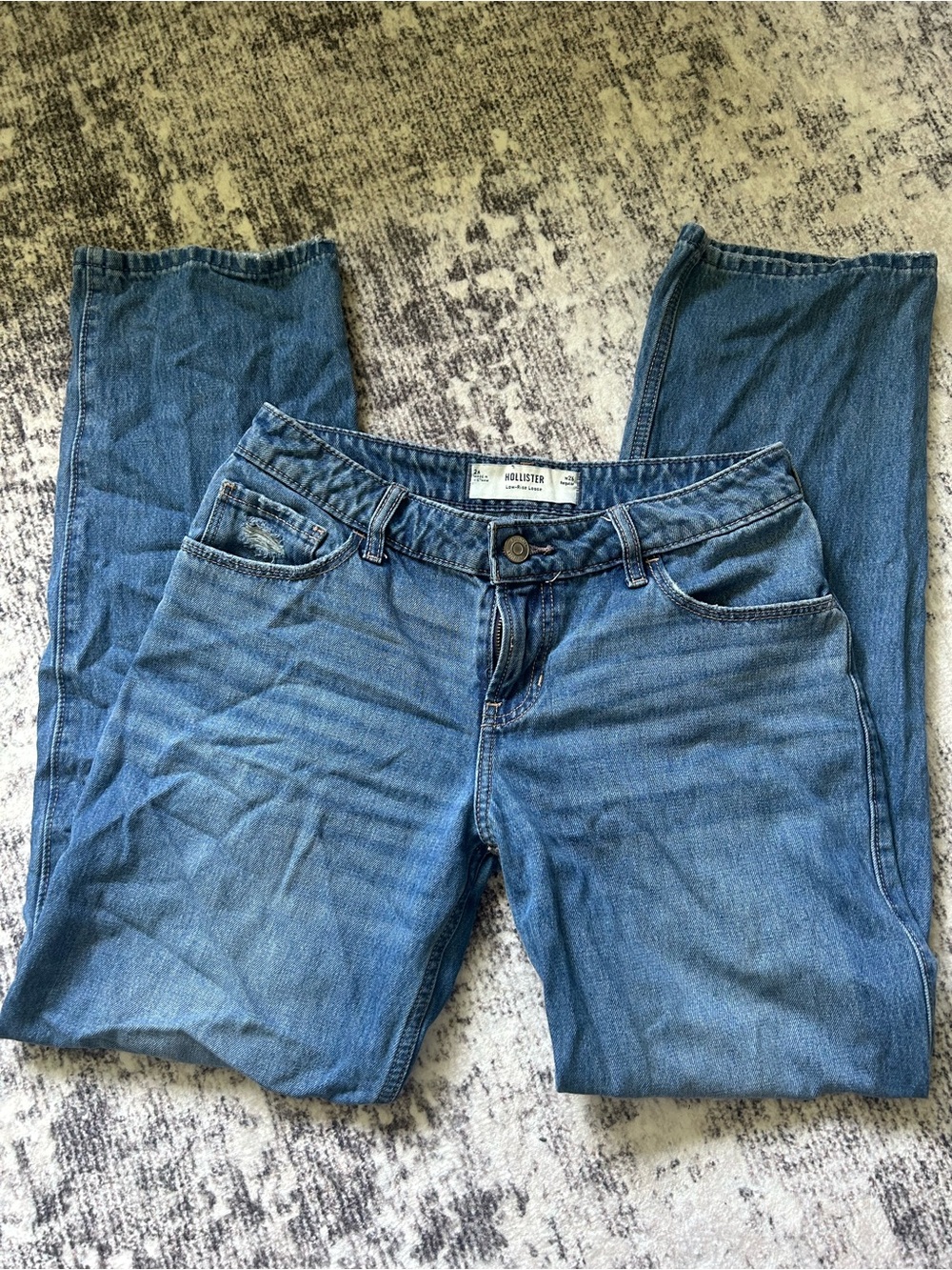 Hollister Straight-Leg Light Blue Denim Jeans